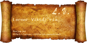 Lerner Viktória névjegykártya